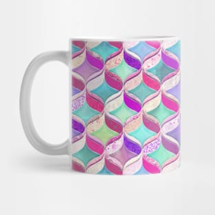 Patchwork Ribbon Ogee Pattern with Pink & Purple Mug